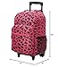 Rockland Double Handle Rolling Backpack, Magenta Leopard, 17-Inch (R01-MAGENTALEOPARD)