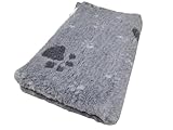 Krambambulishop.de Vet-Bed Softbed Dry-Bed Hundebett Hundedecke Vetbed Trockenbett rutschfest 30mm Hellgrau, 160cm x 100cm, 100cm x 80cm (100cm x 80cm)