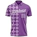 Custom Casual Fashion Womens Polo Shirts Medium Purple, Create Bowling Golf Tennis Jerseys for Youth Adult Two Button Basic Blank Business Workwear Polo, Design Lightweight Sport Short Sleeve T-Shirts