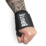 BRUTE Muñequeras Powerlifting Rigidas 60 cm Wrist Wraps Gym Muñequeras Halterofilia Gimnasio Pesas Crossfit Strongman Culturismo Fitness Ajustables y Reforzadas