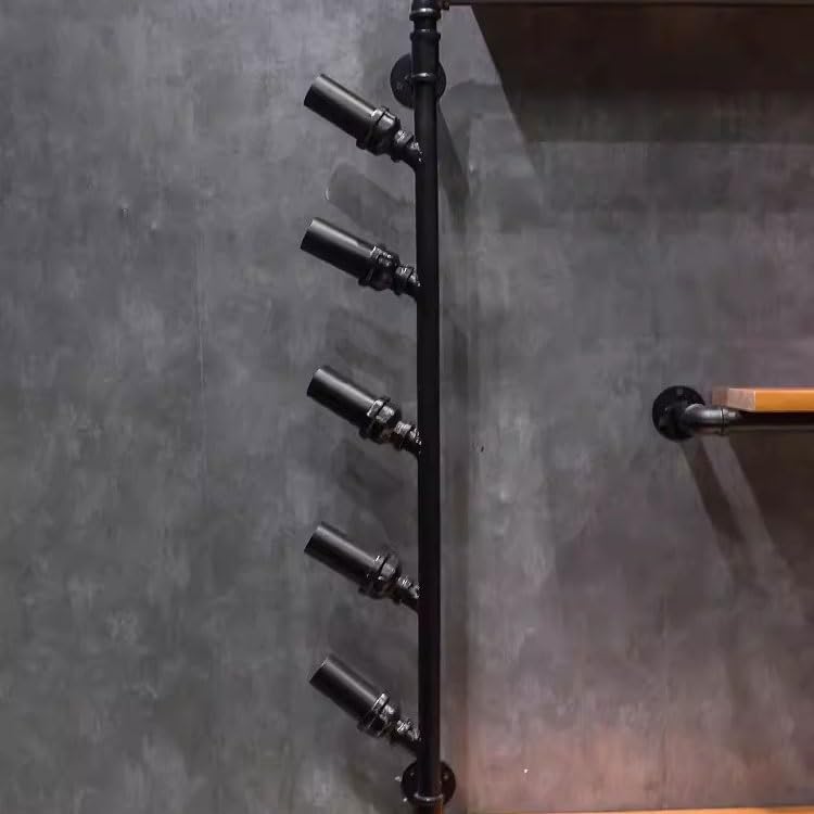 Botellero Enfriador de Vino de Estilo Industrial, Estante for Vino, mayordomo de Agua de Hierro, Estante Decorativo de Pared Creativo Portabotellas de Vino