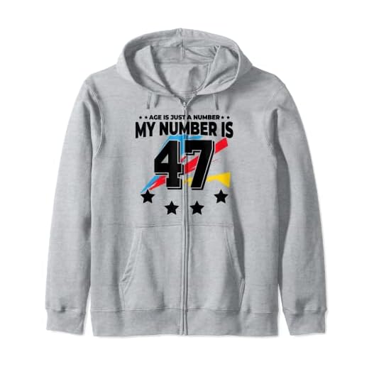 Age Is Just Number - Deportes 47 años de edad, divertido cumpleaños 47 Sudadera con Capucha
