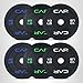 CAP Barbell 160 LB Economy Olympic Bumper Plate Set with Color Logo | Black