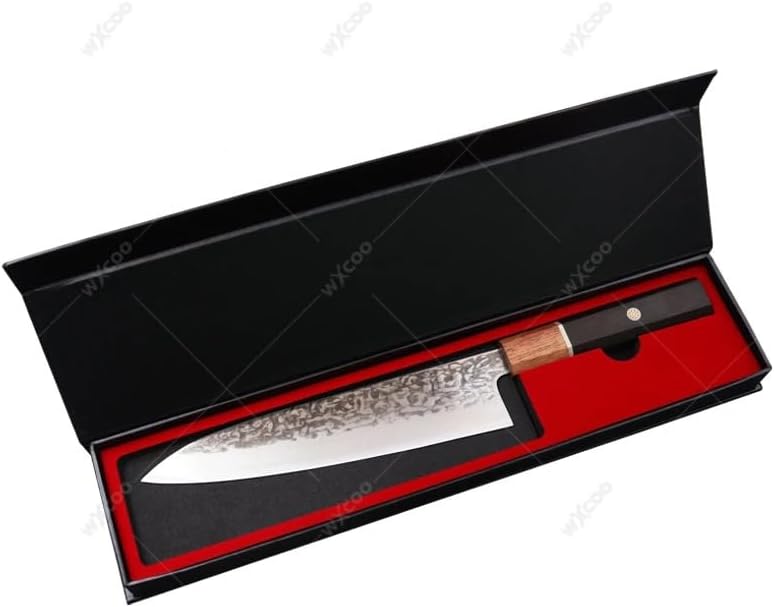 Hand Forged Japanese Kitchen Knife – Sharp Meat Chopper, Vegetable Cutter, Stainless Steel Blade (with box)