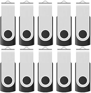 16GB USB Stick 50Pack, KOOTION USB Memory Stick 50Pack USB2.0 Flash Drive Swivel Design Pen Drive 16GB Memory Stick Fold Storage (50Pack, Black)