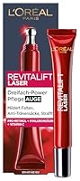 L'Oréal Paris Anti-Aging-Augenpflege mit Dreifachpower für Frauen: für gemilderte Falten, reduzierte Tränensäcke, straffere Haut mit Pro-Retinol, Vitamin C und Hyaluronsäure, RevitaLift Laser, 15ml