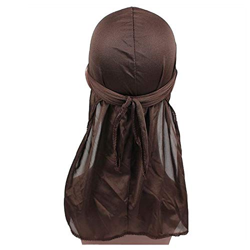 Silky Durag Head Wraps with Extra Long Tail & Wide Straps (360 Waves)