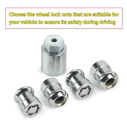 Image of Wheel Lock Lug Nut Set Compatible with Honda CR-V 2007-2025 Civic 2016 Accord 2008-2012 Replace 08W42-SCV-101,08W42-SCV-102,08W42-SCV-100, PREO-CV3-066, PREO-HRV-045, PREO-INS-055
