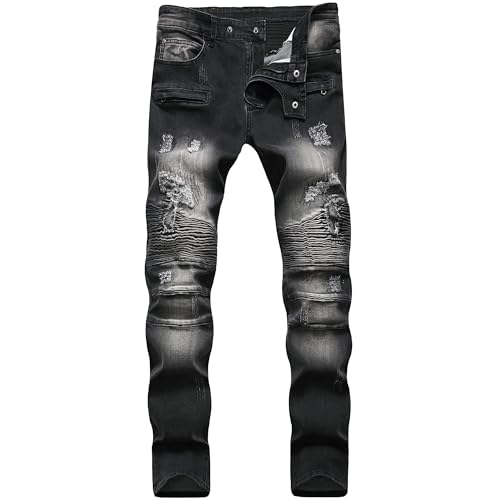 Jeans para hombre de corte recto slim fit clásico miniatura 1