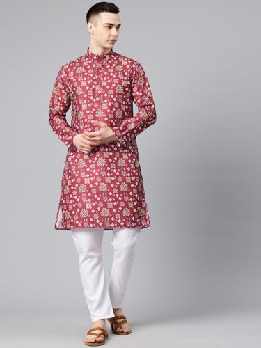 Image of Luxrio Kurta Set for Men Cotton Blend Kurta with Pyjama Set Ethnic Set