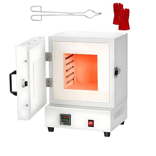 AiODiO 2000W Electric Burnout Oven Kiln， 1150℃Electric Closed Laboratory Muffle Furnace，for Jewelry Making, Metal Casting, Pottery Glazing & DIY Projects