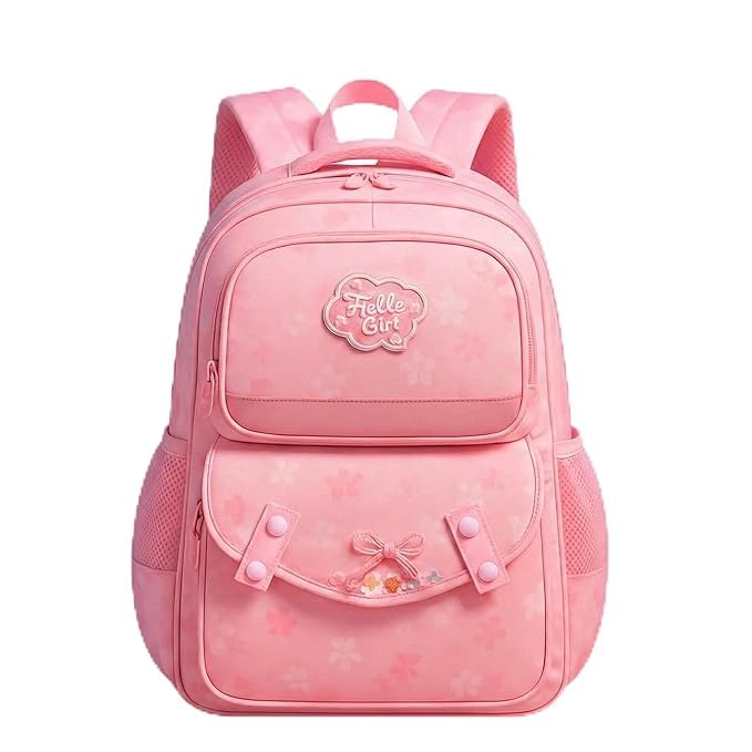 Hello Girl School Bag for Girls - Cute Elementary Backpack, Waterproof Large Capacity Bookbag for Kids, Trendy Back-to-School Fashion Bag with Padded Straps & Multiple Pockets-image-23