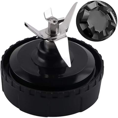 Ninja Blender Replacement Parts, 6 Fins Extractor Blade Assembly Fits Ninja 16oz Cups, Replacement Blade Compatible with Nurti Ninja Blenders Pro BL660 BL663 BL663CO BL665Q BL740 BL770 Cover