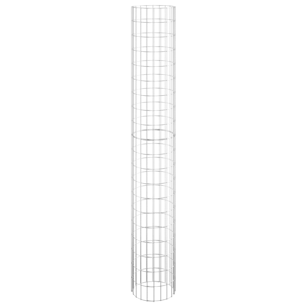 vidaXL 3X Gabionen Hochbeet Steinkorb Pflanzkorb Gabionenkorb Pflanzkasten Pflanzkübel Pflanzbeet Gartene Rund Verzinkter Stahl Ø30x200 cm