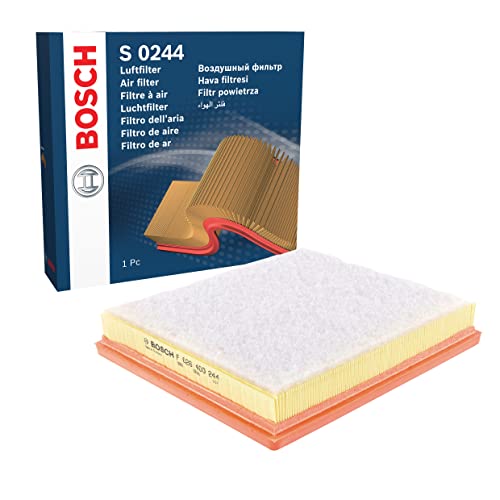 Bosch S0244 Car Air Filter - Separates Particles from the Air Intake - Moisture-resistant plus High Tensile Strength