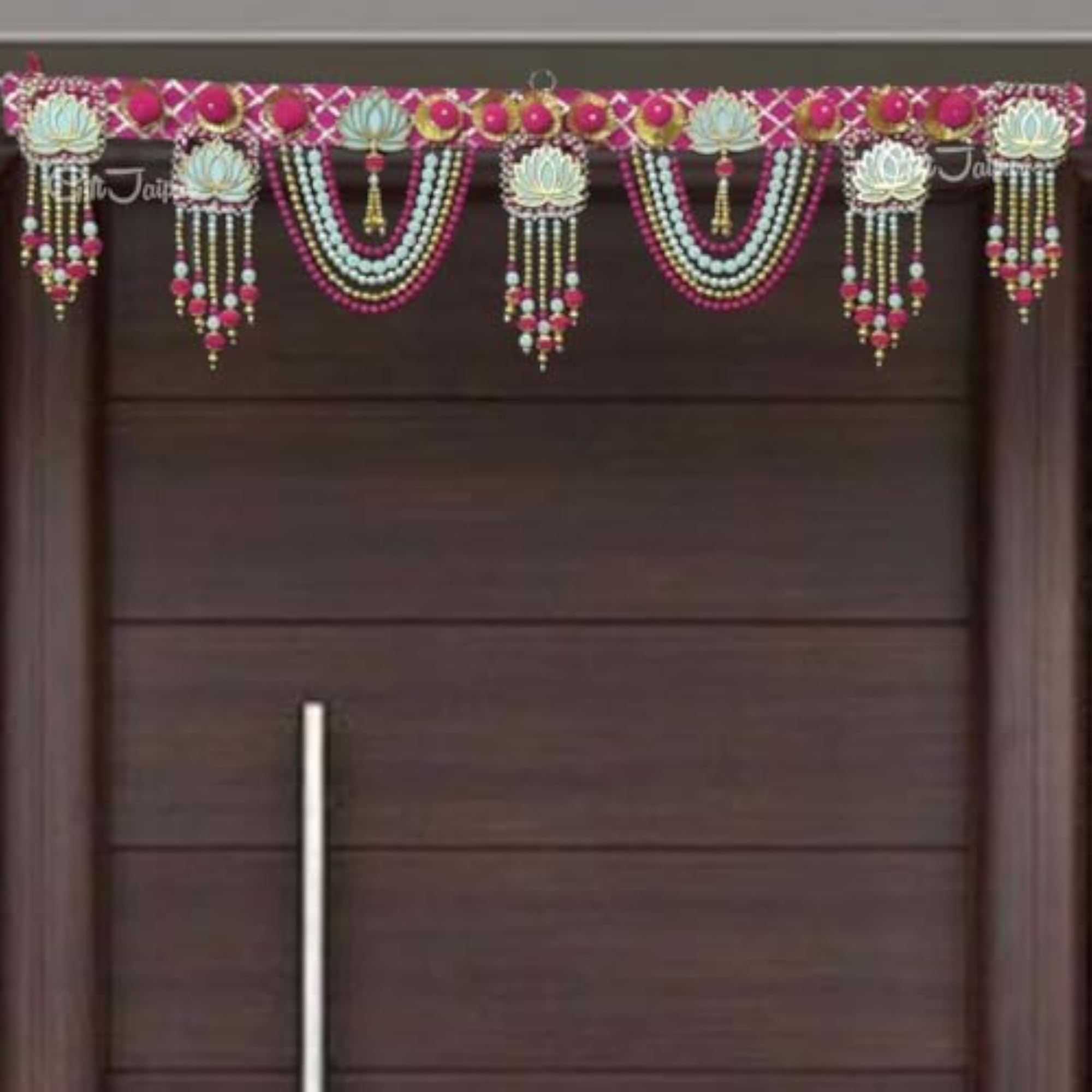 Door Hanging Pink Lotus Style Bandarwal Toran