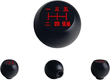 JGR Black Billet Aluminum Flat Top 5 Speed Japanese Weighted Shift Knob Shifter Custom M12x1.25 M10x1.5 M10x1.25 M8x1.25