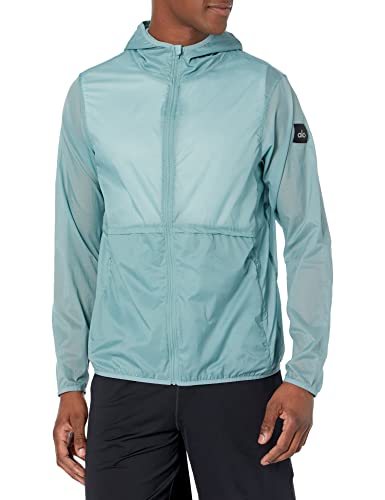 Alo Yoga Men's Repeat Running Jacket, Bluestone, Small