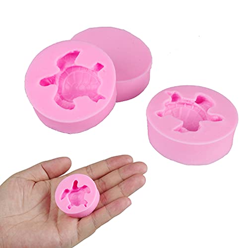 6pcs Sea Turtle Resin Mold Small, 3D Animal Silicone Molds for Casting, Tortoise Making Mold for DIY Resin and Plaster Casting,Cake,Chocolate,Soap,Polymer Clay Decoration Tools (pink)