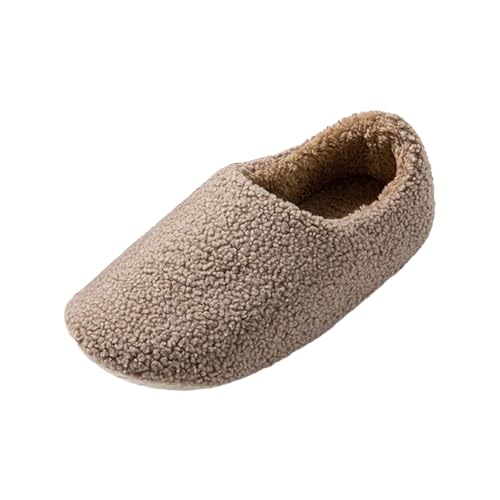 Sherpa Closed Back Slipper for Women Lightweight Keep Warm Winter Slide Casual Comfy Indoors Sandal Slip on Shoe