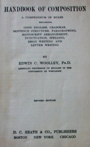 Handbook of Composition B000GROPVM Book Cover