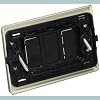 bticino magic light fitting and front plate 2 switches silver s503 / 12xs