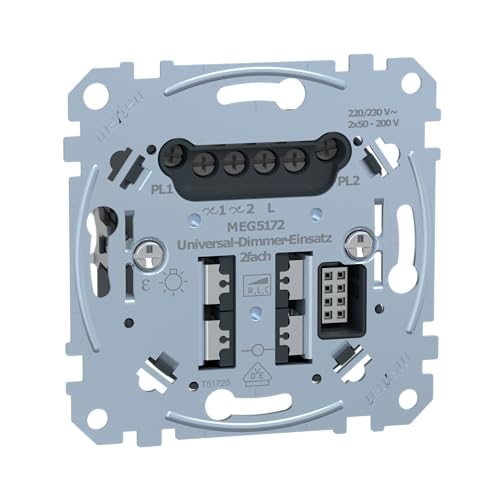 Schneider Electric Merten Universal-Dimmer-Einsatz für ohmsche, induktive oder kapazitive Lasten, Unterputz, Artikelnummer MEG5172-0000