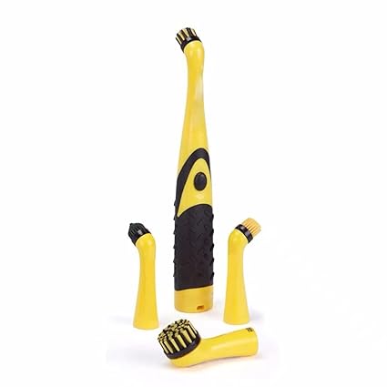 Power Scrubber Sonic Electronic Household Cleaning Brush Spin and Shower Scrubber with 4 Brush Heads for Kitchen and Household Cleaning