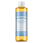 Dr Bronner's 18-in-1 Baby Unscented Pure Castile Liquid Soap, Made with Organic Oils, Used for Face, Hair, Babies, Laundry and Dishes, Certified Fair Trade & Vegan Friendly, 237ml Recycled Bottle