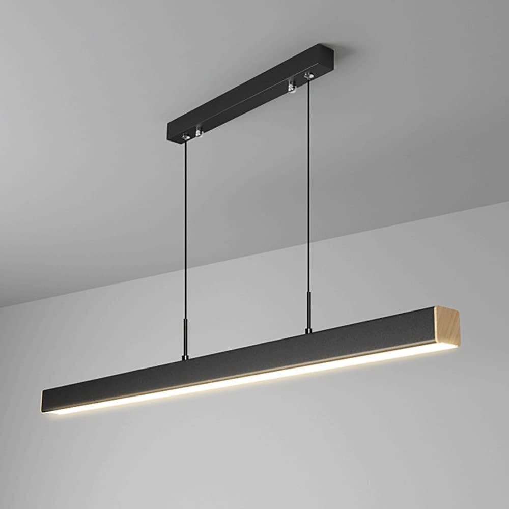 Lustre suspendu LED moderne pour îlot cuisine et salle à manger rectangulaire