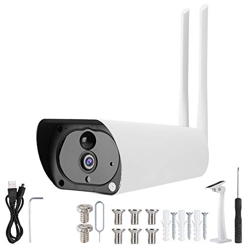 BTIHCEUOT Câmara com alimentação solar 1080P 4G, cartão SIM IP67, deteção PIR à prova de água, CCTV, vigilância para exteriores (US)