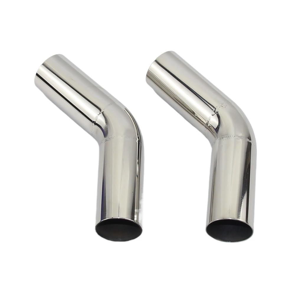 Coude échappement 90° Acier Inoxydable - Réduction De Diamètre 51 Mm, 150x200 Mm, Pour Modification Ligne D'échappement