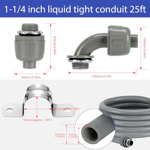 Kit de conector de conducto hermético a líquidos para proteger cables exteriores 4