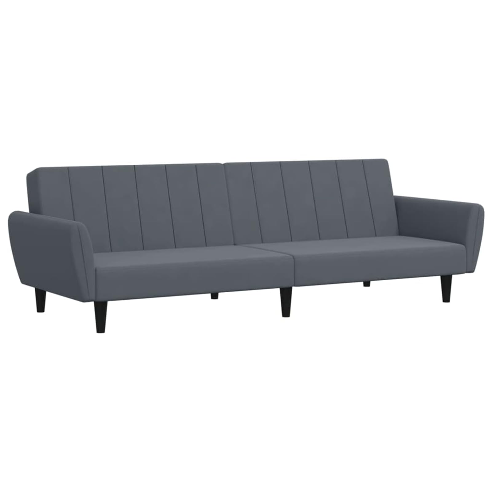 Homgoday Sofá Cama de 2 plazas con Taburete Terciopelo Gris Oscuro, Sillones de Televisión, Sofás de Descanso Relax, Sofas De Salon, Hogar Sofa Muebles，Asientos Tapizados para Salón