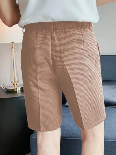 Image of GRECIILOOKS Casual Men Shorts | Rich Regular Fit Solid Short with Side Pockets | Relaxed Fit Half Pants | Mid Rise Waist (Available in Plus Size)