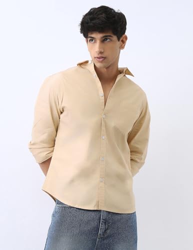Image of Urbano Fashion Men's Cotton Full Sleeve Regular Fit Casual Solid Shirt