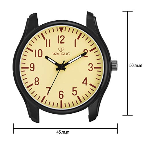 Image of Walrus Wristwatch Men Analog - Vegan Leather Strap, Alloy Case, Professional & Casual Use