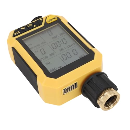 FAUOSWUK Temporizador de Aspersor Programable para Manguera de Jardín, Función de Sensor de Lluvia para Jardín, Césped, Latón ABS, 6,69x3,46x1,89 Pulgadas
