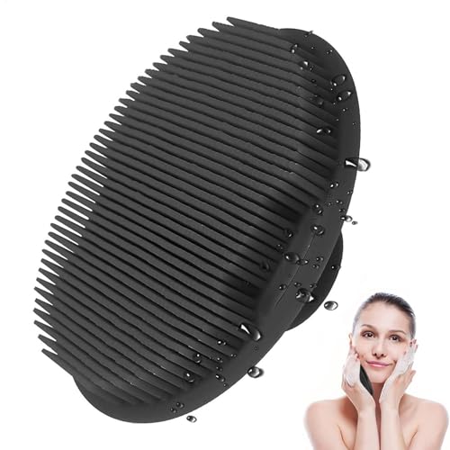 Limpiador facial, de limpieza corporal de silicona, de limpieza facial para el cuidado de la piel, limpiador para cuerpo con cerdas espumosas, se seca rápidamente y limpia más