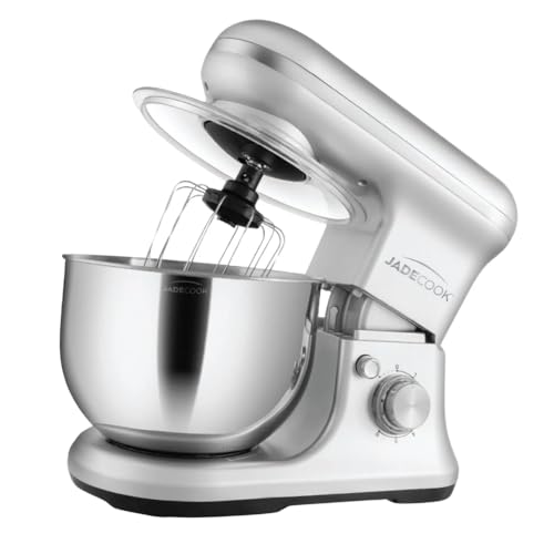 Consejos para Comprar batidora para pasteles los preferidos por los clientes. 46 JADE COOK Batidora de Pedestal 4 en 1 Planetaria 650W y 6 Velocidades Ajustables, Batidora profesional