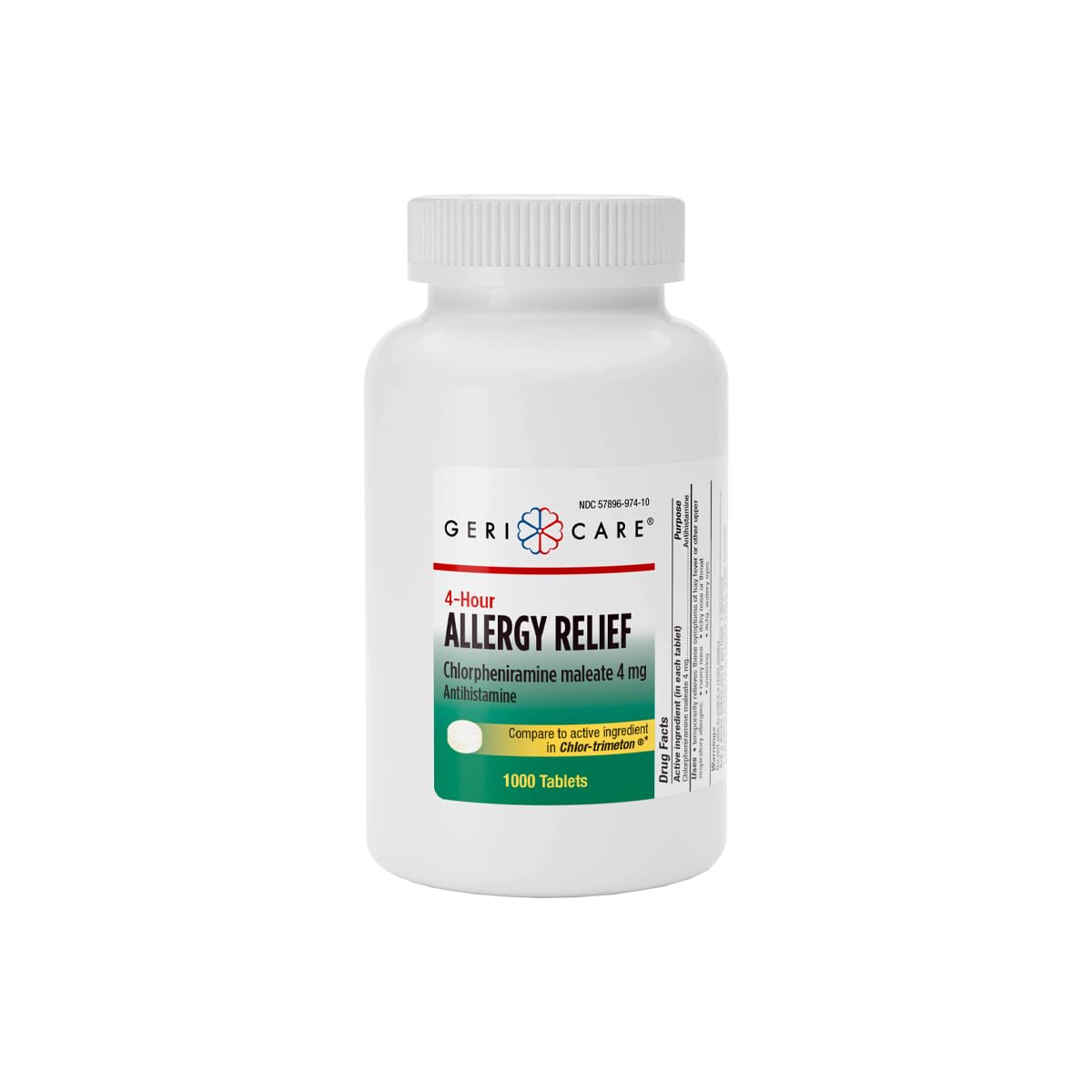 GeriCare Allergy Relief Chlorpheniramine Maleate 4 mg, Antihistamine Tablets, 100 Count (Pack of 1) — Amazon image 8