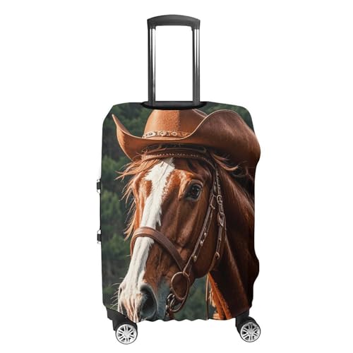 Travel Luggage Cover Elastic Suitcase Protector Anti-Scratch Washable Cowboy Ride Horse Luggage Sleeve Tsa Approved Carry on Covers Baggage Cover Fits 18-32 Inch Luggages4