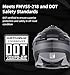 Orthrus DOT Certified Dual Sport Adventure Motorcycle Helmet UV Protected Visor for Snowmobile ATV Dirt Bike Off Road (X100,L)