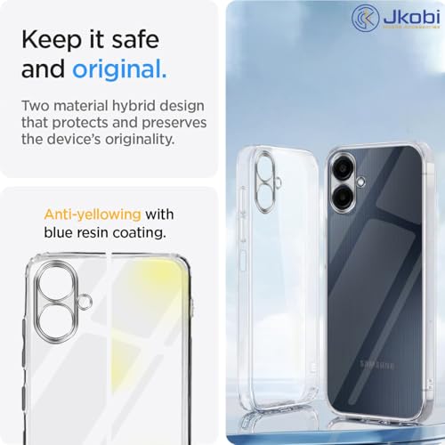 Image of Jkobi Back Cover for Samsung Galaxy A06 (Silicone Clear Shockproof Case with Camera Protection | Soft and Flexible | Transparent)