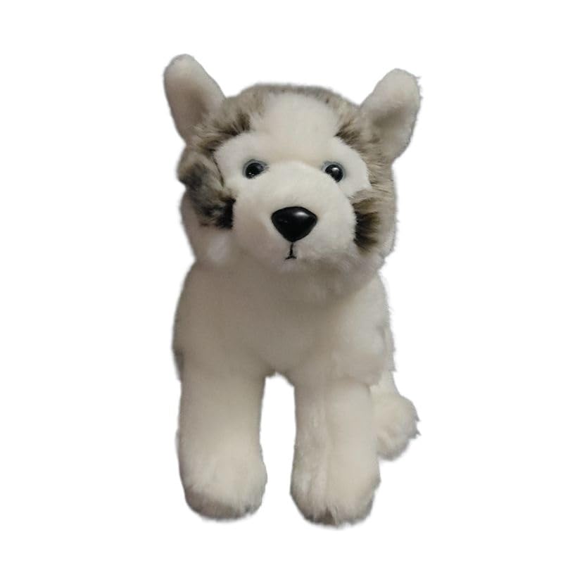 Peluche Husky Assis Réaliste Chien en Peluche pour Enfant