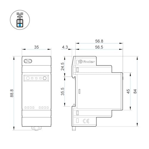 Finder Modulares Gateway 230 V Typ 1Y.GW. Zur Fernsteuerung Ihrer YESLY-Anlage und Ihrer BLISS-Geräte überall auf der Welt. Steuerbar mit Finder YOU App und Sprachassistenten