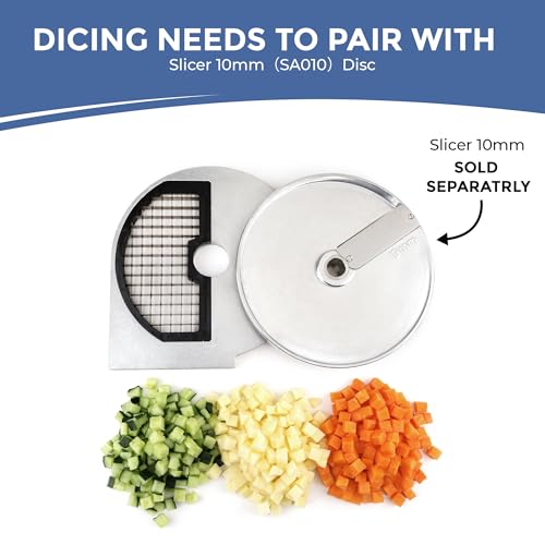 Image of TK Half Hopper Vegetable Chopper Replacement Disc - Universal Half Hopper - Dicing 10mm