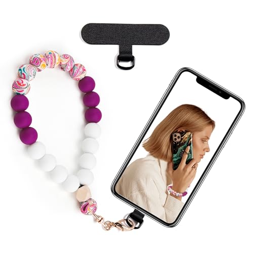 Correa de pulsera para teléfono con pestaña de silicona texturizada