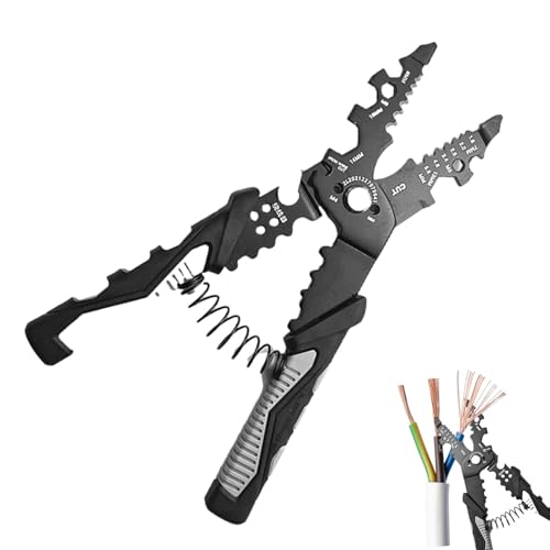 Spelafili per Cavi | Crimpatore Di Precisione Per Uso Intensivo - Pinze per Elettricisti Tagliafili Spellatore | Per Serraggio Avvolgimento Elettricisti Tecnici Lavori Terminali Automotive
