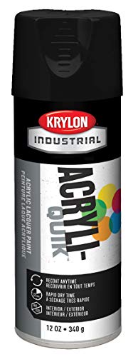 Krylon Acryli-Quik Acrylic Lacquer Semi-Flat Black